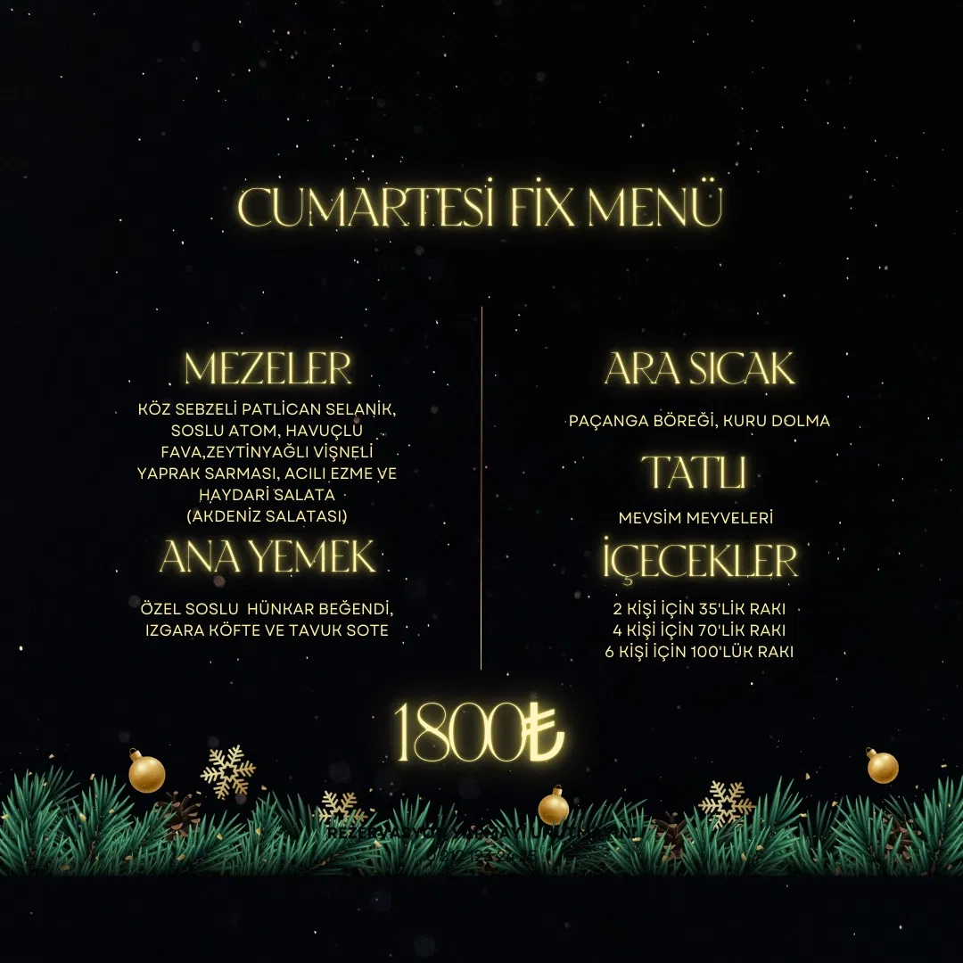 Cumartesi Fix Menü